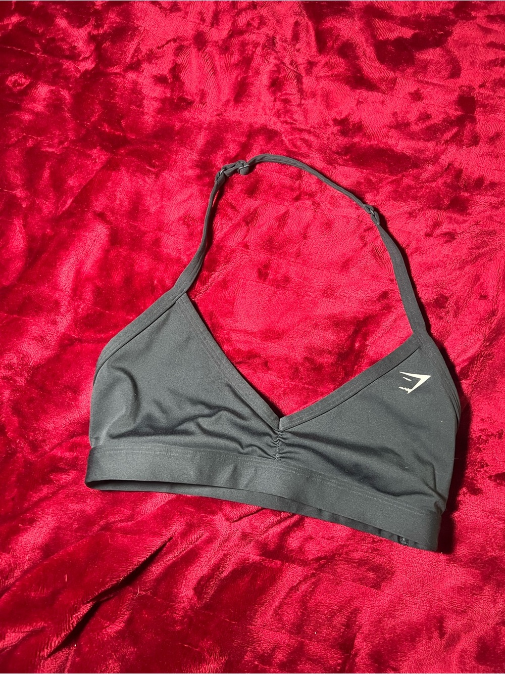 Gymshark Light Support Minimal Halterneck Sports Bra- Navy